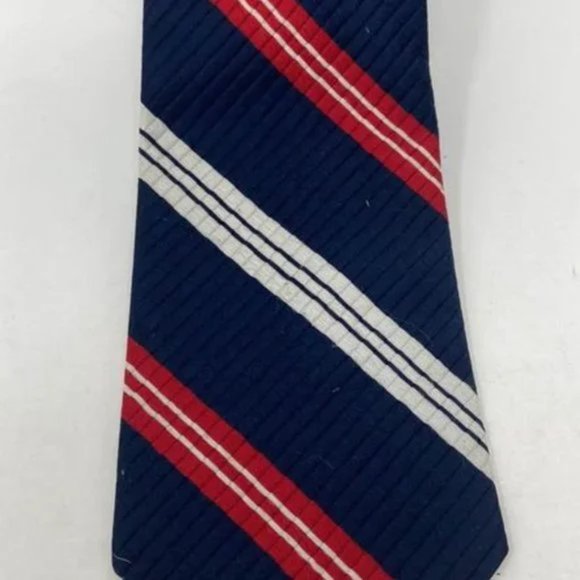 ✨3/$25✨ Vintage Georges Chanel Blue Red White Tie - Picture 2 of 3
